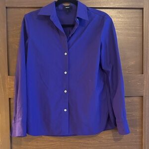 Theory Purple Women’s Wool Dress Shirt